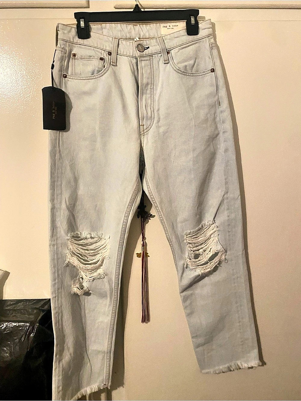 rag & bone Maya High Rise Skinny Jeans White Waist 28 NWT